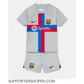 Barcelona Tredje tröja Barn 2022-23 Kortärmad (+ korta byxor)